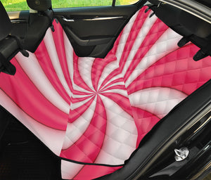 Pink Swirl Candy Print Pet Car Back Seat Cover