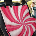 Pink Swirl Candy Print Pet Car Back Seat Cover