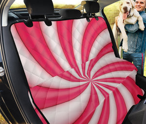 Pink Swirl Candy Print Pet Car Back Seat Cover