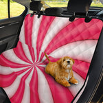 Pink Swirl Candy Print Pet Car Back Seat Cover