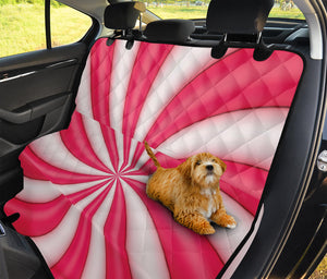 Pink Swirl Candy Print Pet Car Back Seat Cover