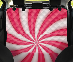 Pink Swirl Candy Print Pet Car Back Seat Cover