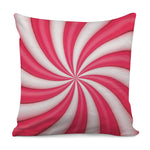 Pink Swirl Candy Print Pillow Cover