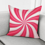 Pink Swirl Candy Print Pillow Cover