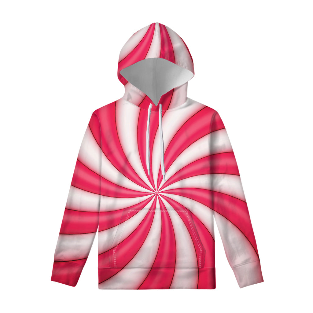 Pink Swirl Candy Print Pullover Hoodie