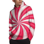 Pink Swirl Candy Print Pullover Hoodie