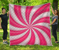 Pink Swirl Candy Print Quilt