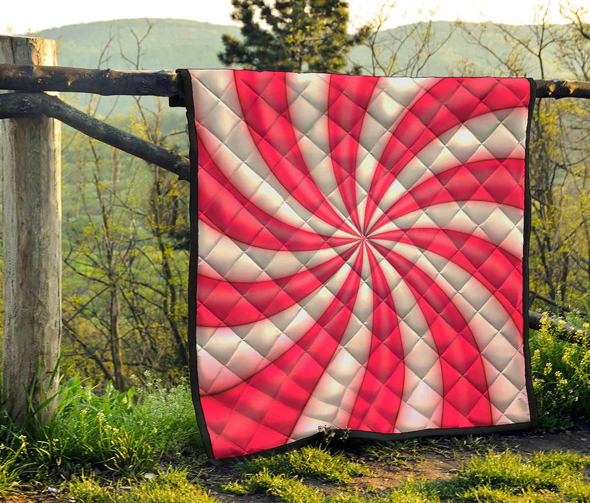 Pink Swirl Candy Print Quilt