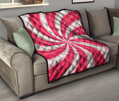 Pink Swirl Candy Print Quilt