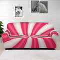 Pink Swirl Candy Print Sofa Cover