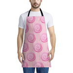 Pink Swirl Lollipop Pattern Print Apron