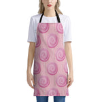 Pink Swirl Lollipop Pattern Print Apron