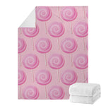 Pink Swirl Lollipop Pattern Print Blanket