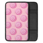 Pink Swirl Lollipop Pattern Print Car Center Console Cover