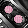 Pink Swirl Lollipop Pattern Print Car Coasters