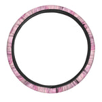 Pink Swirl Lollipop Pattern Print Car Steering Wheel Cover
