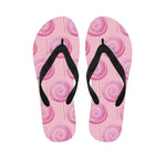 Pink Swirl Lollipop Pattern Print Flip Flops