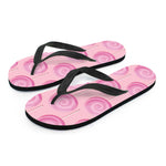 Pink Swirl Lollipop Pattern Print Flip Flops