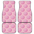 Pink Swirl Lollipop Pattern Print Front and Back Car Floor Mats