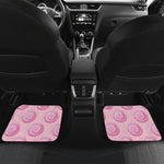Pink Swirl Lollipop Pattern Print Front and Back Car Floor Mats