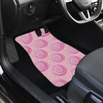 Pink Swirl Lollipop Pattern Print Front Car Floor Mats