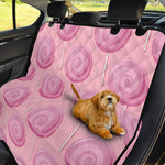 Pink Swirl Lollipop Pattern Print Pet Car Back Seat Cover