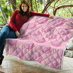 Pink Swirl Lollipop Pattern Print Quilt