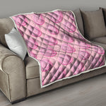 Pink Swirl Lollipop Pattern Print Quilt
