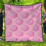 Pink Swirl Lollipop Pattern Print Quilt