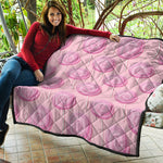 Pink Swirl Lollipop Pattern Print Quilt