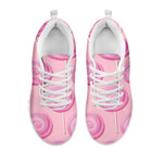 Pink Swirl Lollipop Pattern Print White Sneakers