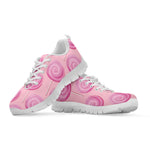 Pink Swirl Lollipop Pattern Print White Sneakers