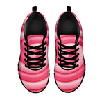 Pink Swirl Lollipop Print Black Sneakers