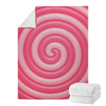 Pink Swirl Lollipop Print Blanket