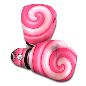 Pink Swirl Lollipop Print Boxing Gloves