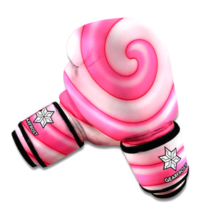 Pink Swirl Lollipop Print Boxing Gloves