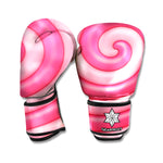 Pink Swirl Lollipop Print Boxing Gloves