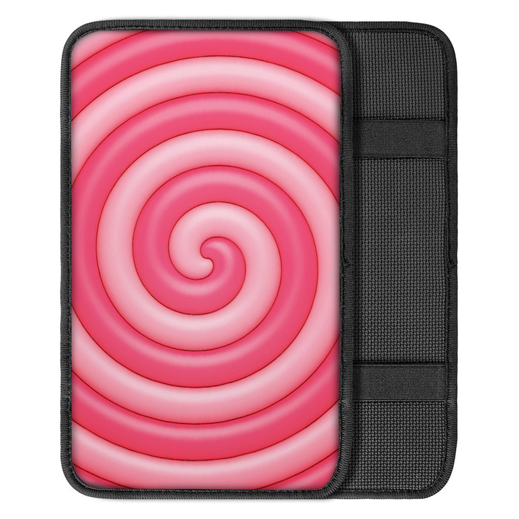 Pink Swirl Lollipop Print Car Center Console Cover
