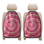 Pink Swirl Lollipop Print Car Seat Organizers