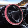 Pink Swirl Lollipop Print Car Steering Wheel Cover