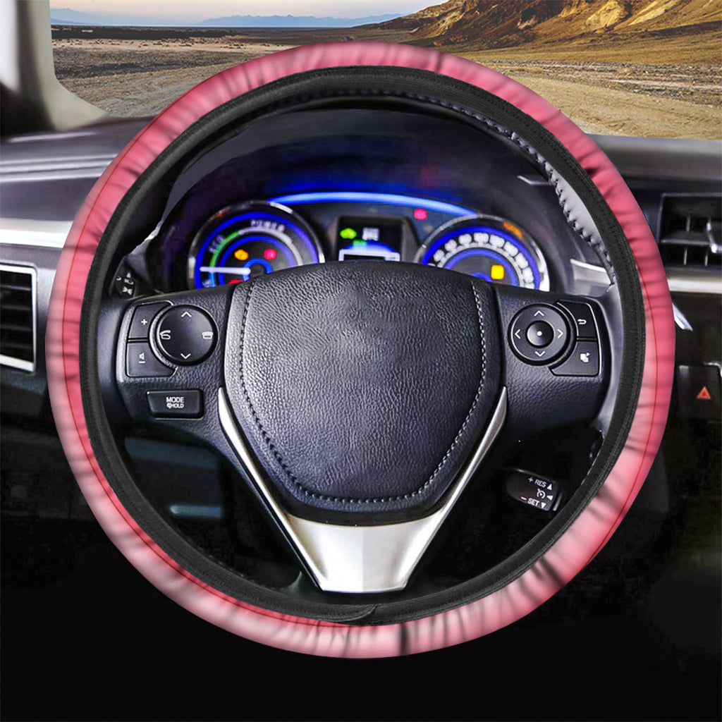 Pink Swirl Lollipop Print Car Steering Wheel Cover