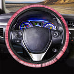 Pink Swirl Lollipop Print Car Steering Wheel Cover