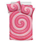Pink Swirl Lollipop Print Duvet Cover Bedding Set