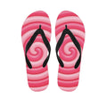 Pink Swirl Lollipop Print Flip Flops