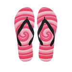 Pink Swirl Lollipop Print Flip Flops
