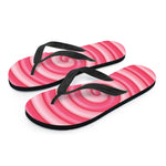 Pink Swirl Lollipop Print Flip Flops