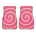 Pink Swirl Lollipop Print Front Car Floor Mats