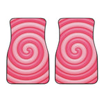 Pink Swirl Lollipop Print Front Car Floor Mats