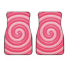 Pink Swirl Lollipop Print Front Car Floor Mats