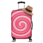 Pink Swirl Lollipop Print Luggage Cover